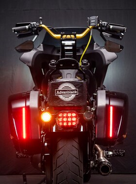 dnl哈雷路威改三合一LED边箱灯红色流水灯转向灯刹车灯