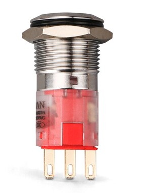 HN红波金属按钮mmNON自锁自复位小型防水启动关