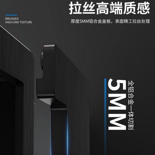 电脑桌面线盒办公桌隐藏铝合金毛刷穿线盒长方形电视柜穿线孔盖板