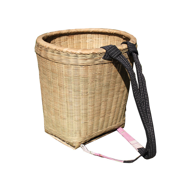 背篓竹编农用家用手工编制背篼背箩筐道具古风竹筐竹制品竹编篮子