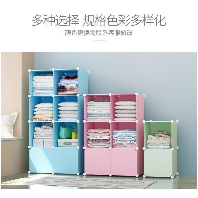 简易布衣柜简约布艺租房全加固加厚钢架组装儿童双人家用收纳柜子