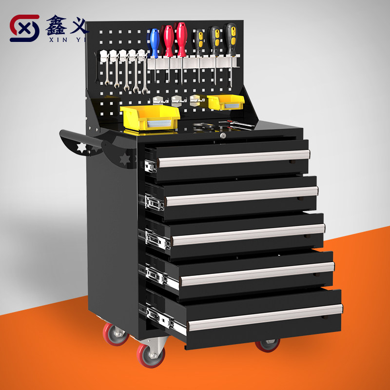 加强款抽屉式工具箱车间工具柜手推车零件柜小推车
