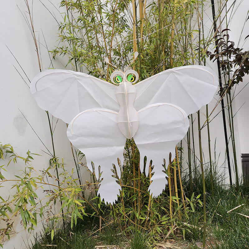 传统潍坊空白立体大蝴蝶风筝绘画涂鸦填色放飞手工轧制竹骨架