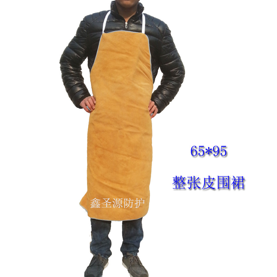 牛皮电焊烧焊焊接焊工防护围裙电焊工作服耐磨隔热防护服工作围裙