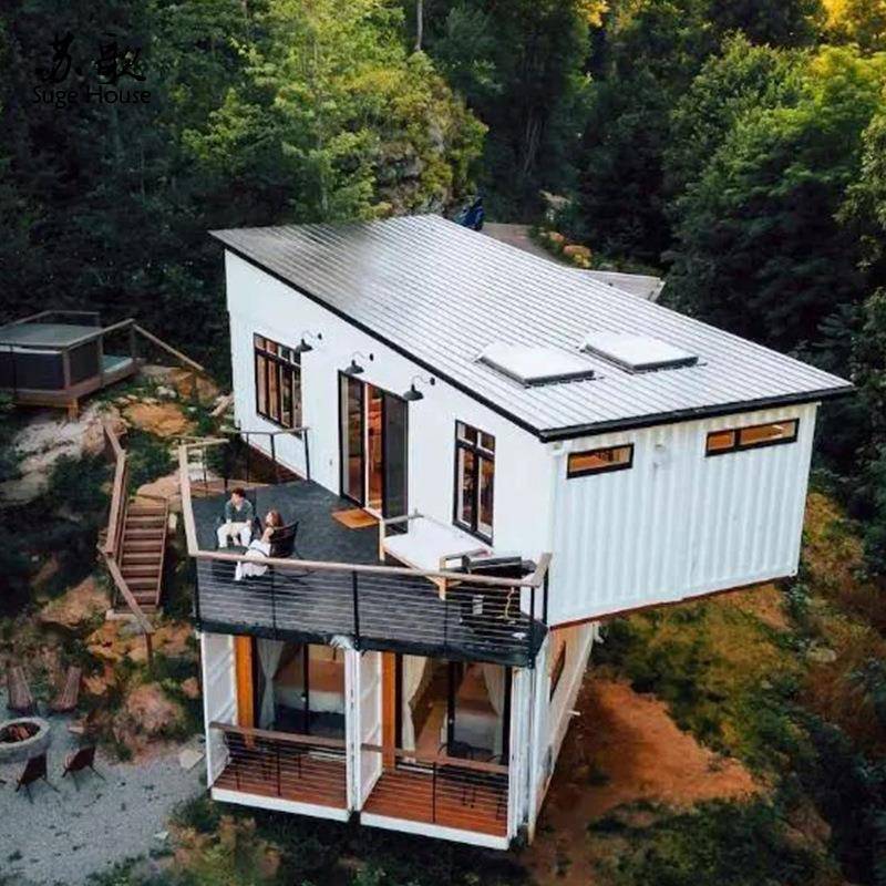 全新预制模块化钢结构集装箱活动房改造二层创意住人集装箱民宿