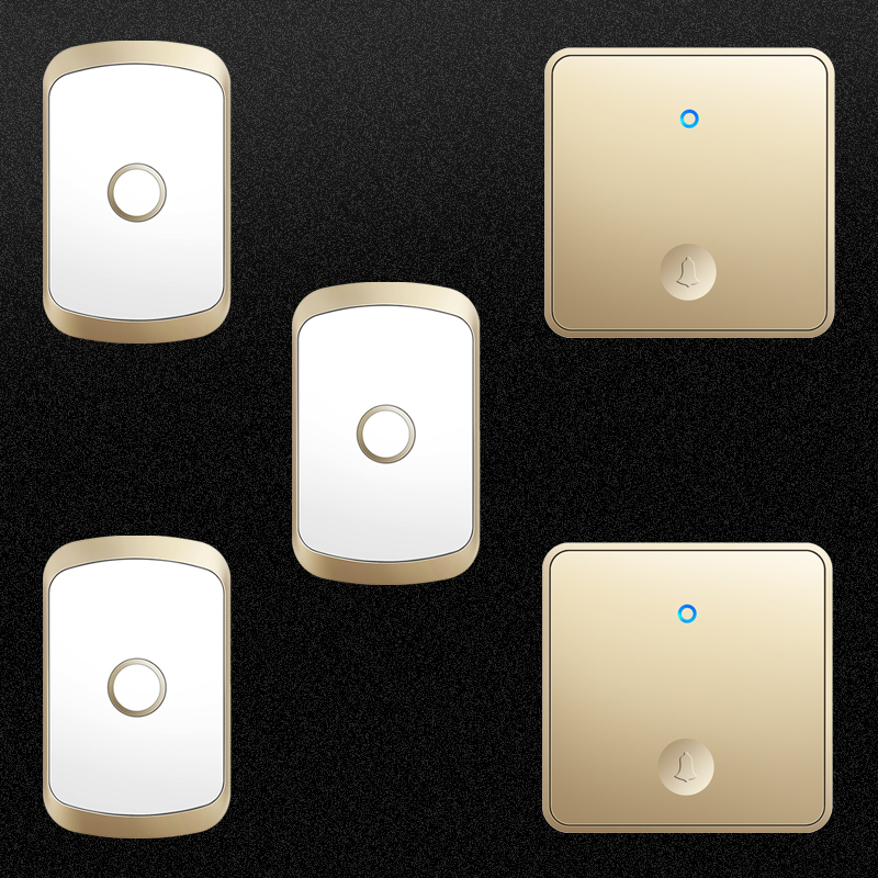 大板门铃自发电无线家用二拖三远距离电子遥控门钟老人按铃呼叫器