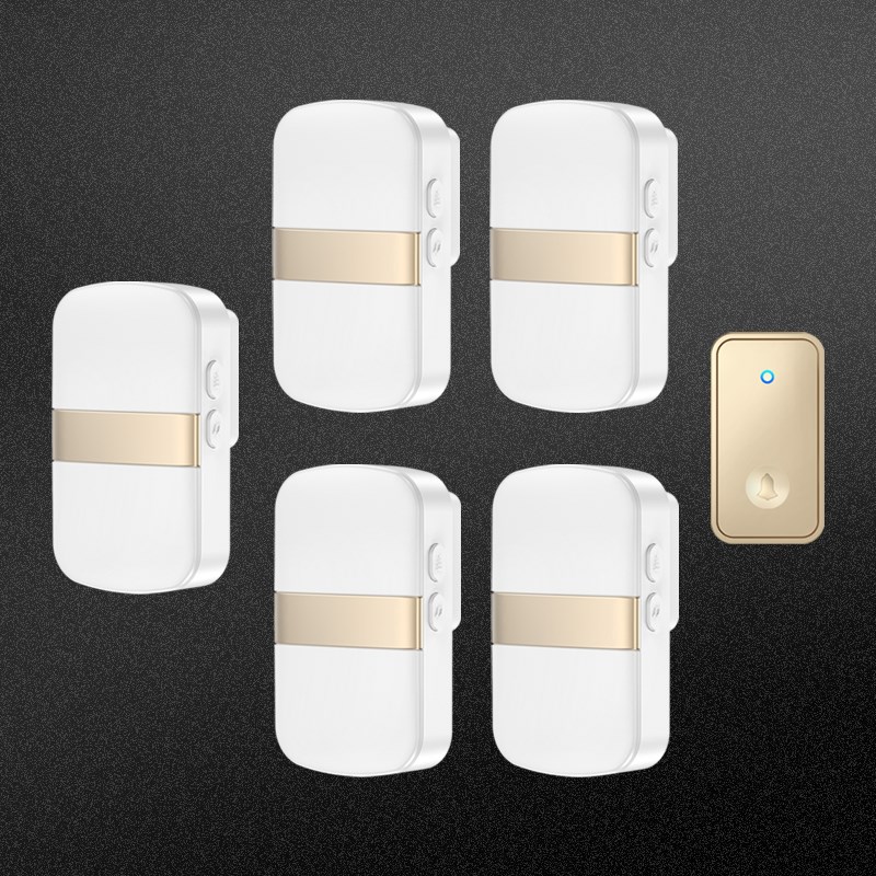 自发电门铃家用无线防水超远距离一拖五遥控玲老人呼叫器免电池