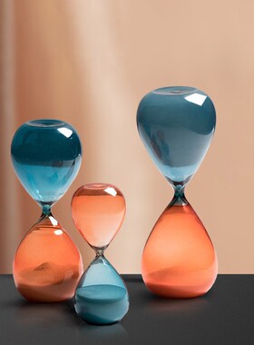 北欧现代轻奢创意沙漏计时器办公室桌面个性小摆件客厅Y家居装饰