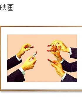 北欧小众网红软装摄影摆台装饰画卧室H客厅挂画工作室沙发背景墙