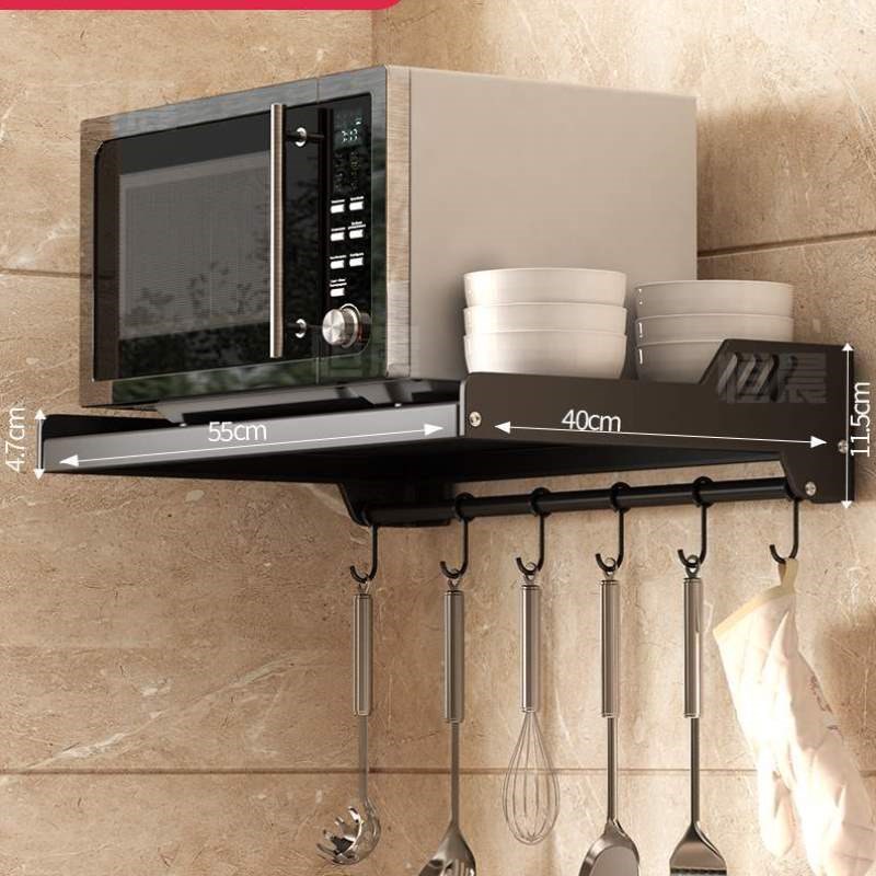 墙上收纳壁挂式悬挂支p架烤箱微波炉架子置物架挂架厨房架挂免打