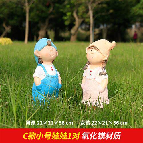 树脂工艺品厂家玻璃钢雕塑户外园林装饰商场美陈卡通娃娃小孩摆件