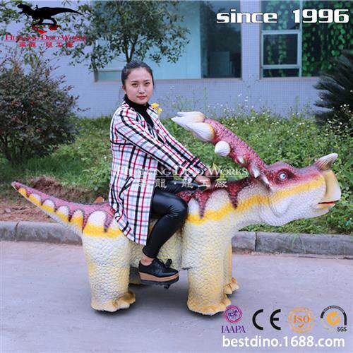 公园广场商场游乐场儿童坐骑恐龙小车亲子互动骑乘电动恐龙.