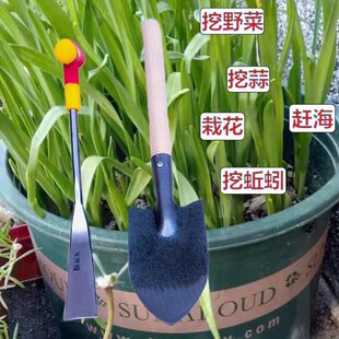 野菜农用工具花铲挖锰钢小沙滩加厚赶海户外挖蒜铲种花铲子细长铲
