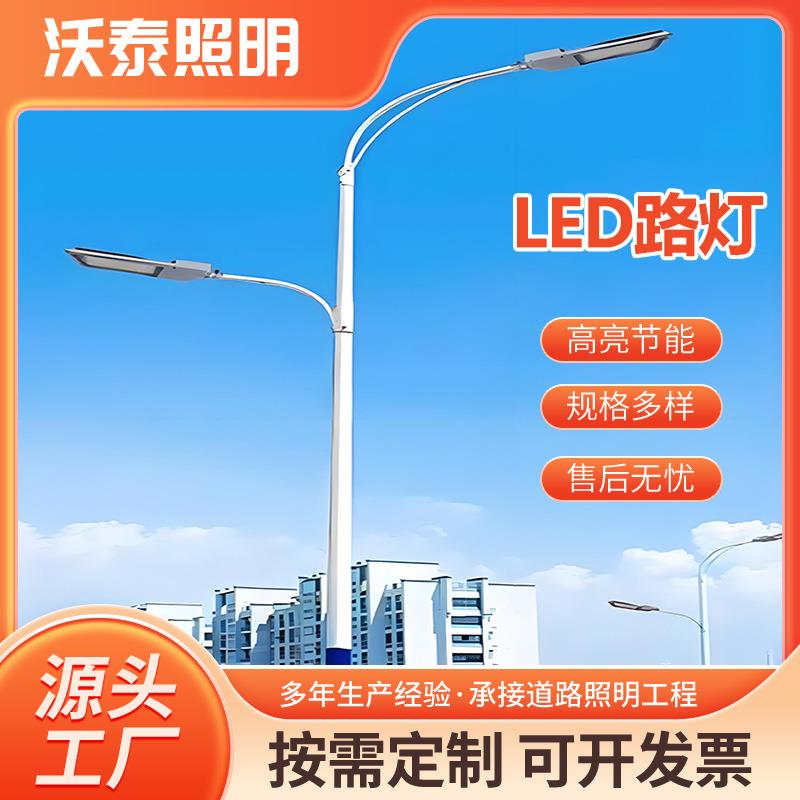 LED高品质户外市电路灯5/6/8/10/12米路灯杆市政道路防水路灯