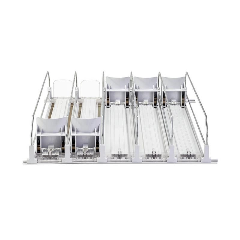 冰箱汽水罐收纳盒 饮料推进器 自推式苏打水饮料架 白色条形双杠,商业/办公家具,超市货架,淘宝优惠券,粉丝福利购,淘宝优惠卷