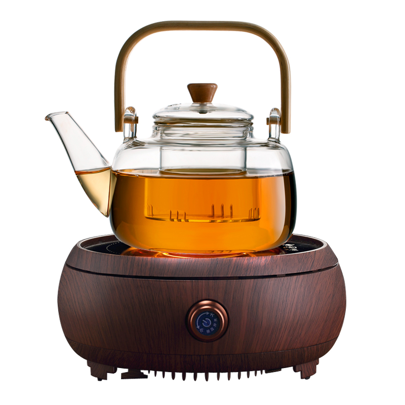 玻璃提梁煮茶壶加厚蒸茶壶白茶蒸煮茶器电陶炉耐高温烧水壶泡茶具