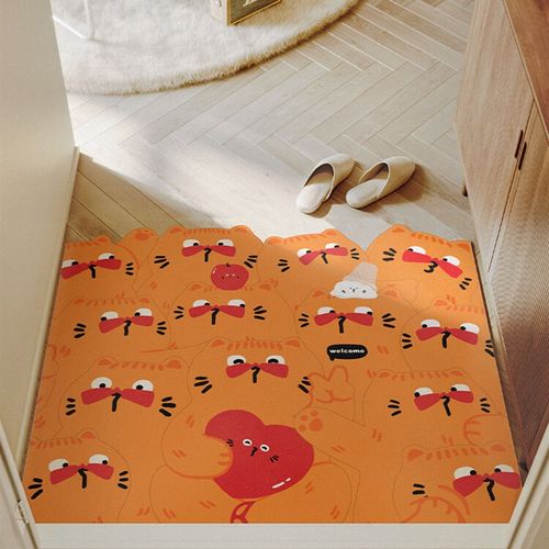 [大橘为重]橘噗噗 皮革入户地垫pvc可裁剪室内玄关脚垫耐脏可擦洗