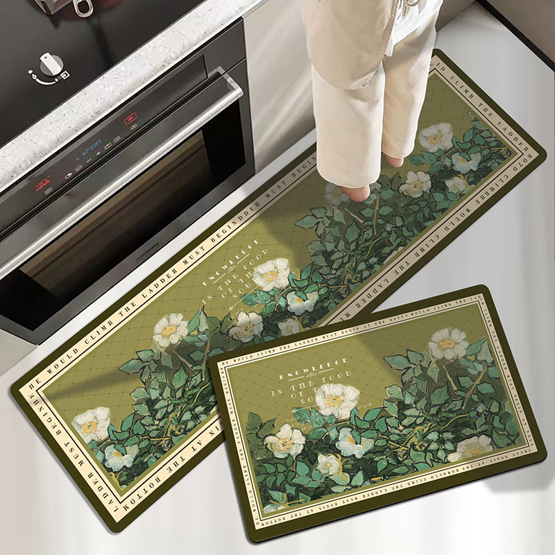 高颜值厨房地垫防油防水防滑脚垫美式油画长方形硅藻泥吸水垫门垫,居家布艺,厨房地垫,淘宝优惠券,粉丝福利购,淘宝优惠卷