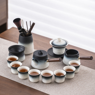 礼盒办公室会客茶壶盖碗陶瓷茶杯整套侧把壶 家用功夫茶盘茶具套装