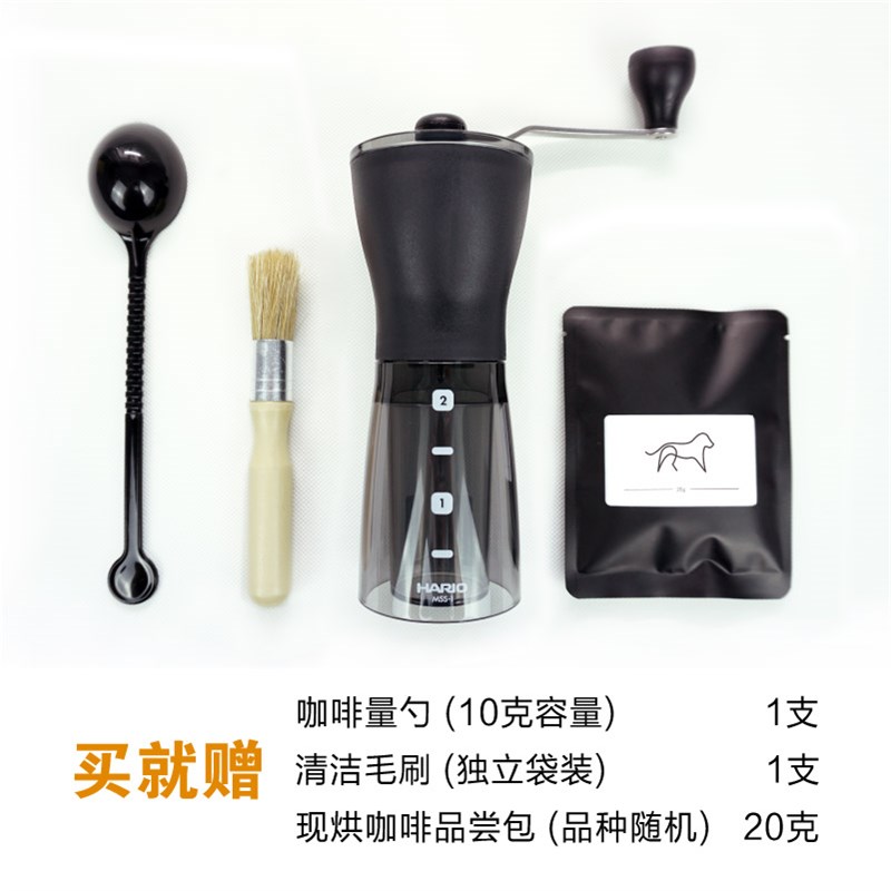 新款hario手摇磨豆机手动咖啡研磨器入门手磨咖啡机可水洗调粗细