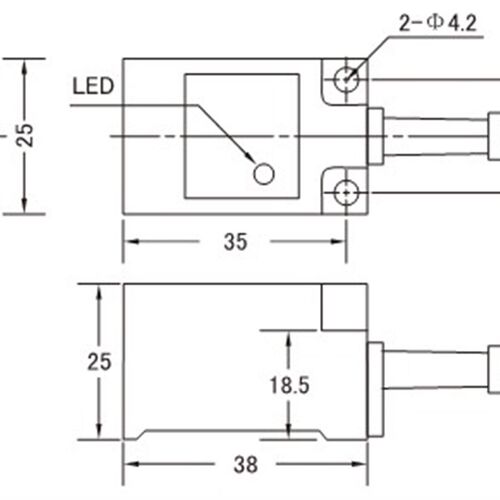 正品沪工 TL-N5ME2 方型电感式接近开关 直流三线常闭 NPN