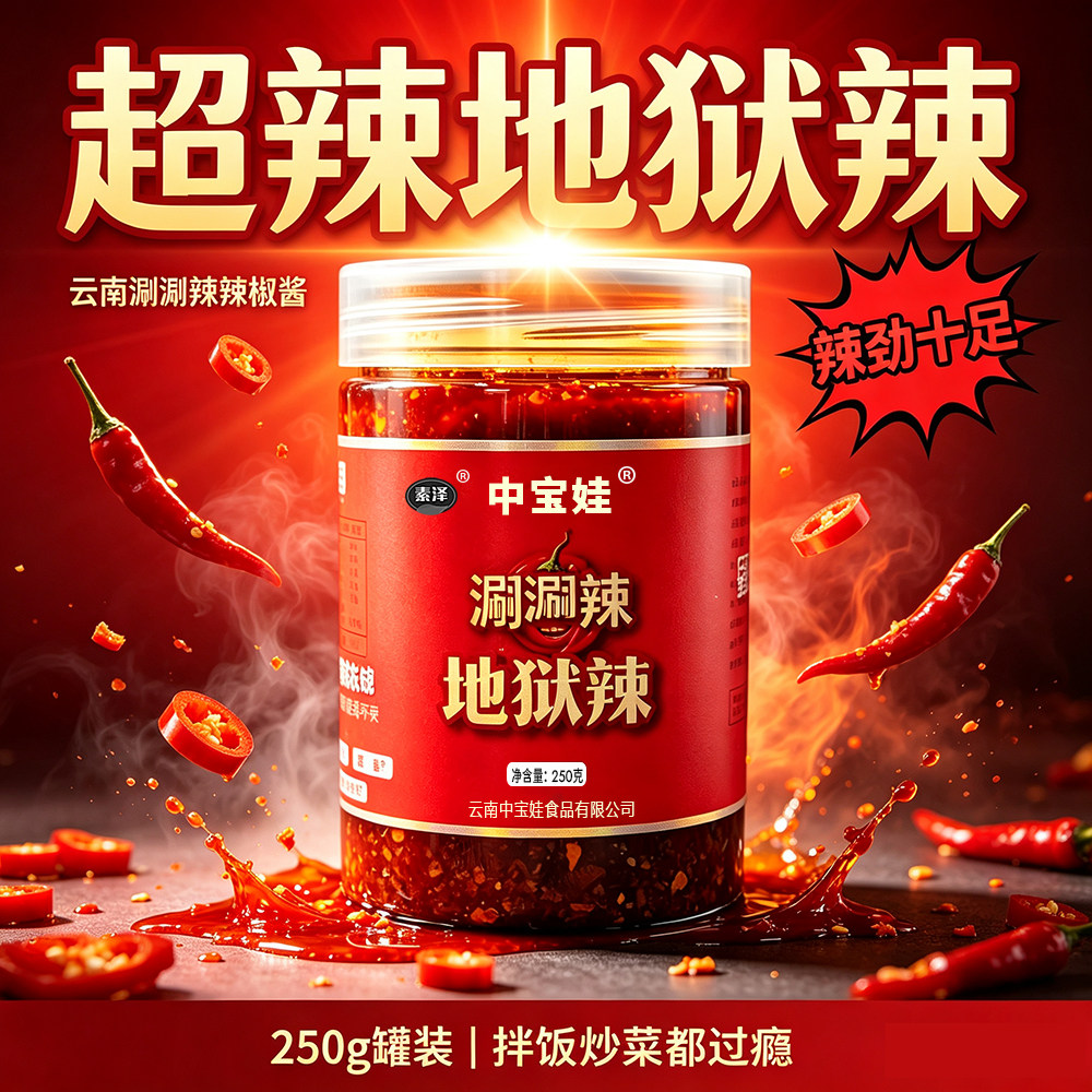 涮涮辣魔鬼椒云南特产火锅卤菜调料特辣死神变态辣辣椒酱