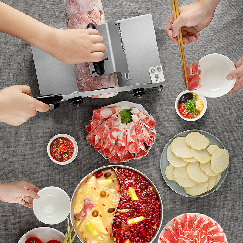 高狮羊肉卷切片机火锅爆肥牛肉切肉机薄片家用小型削肉机刨肉机