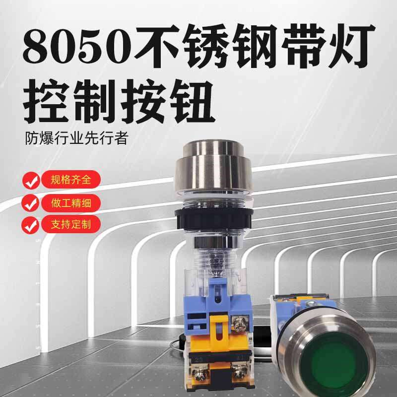 隔爆带指示灯控制按钮关d金属自复自锁按钮关