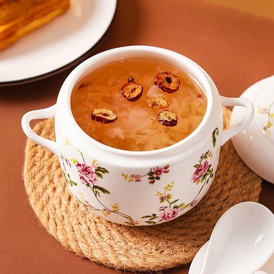 燕窝炖盅炖煲陶瓷带盖子隔水炖盅碗骨瓷大小号盖家用内胆蒸汤盅