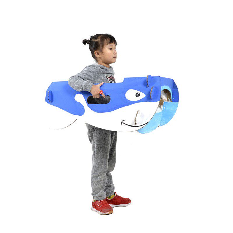 穿戴儿童纸板潜艇di幼儿园手工制作坦纸箱飞机汽车轮船
