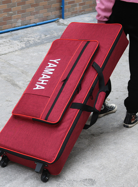 罗兰olnd带轮子轱辘电子琴琴包   键通用防水防琴袋