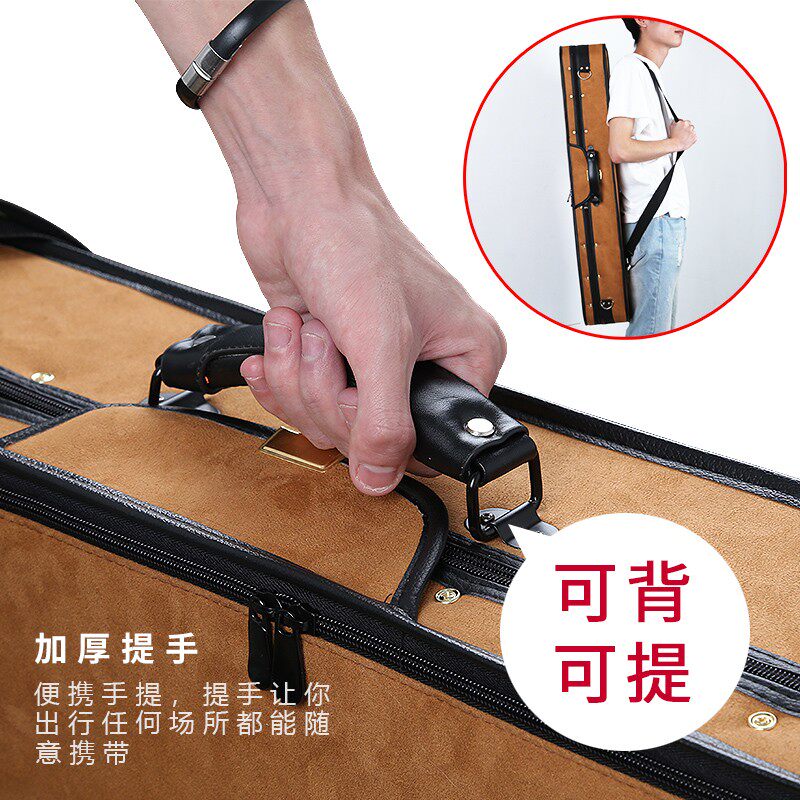 鹿皮绒配湿度计二胡盒子 加厚专用防水二胡琴盒 背提背带