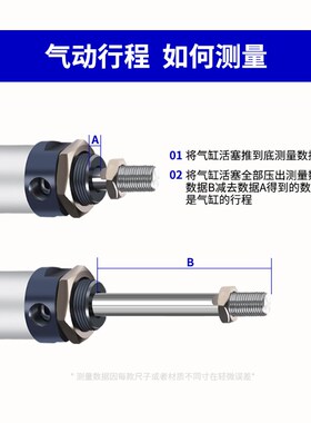 气动小型迷你气缸MAL16/2o0/25/32*25X50X75X100X125X150X200X300