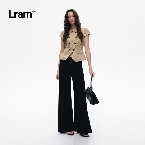 LRAM “凉皮裤”零压垂感高腰微阔百搭显瘦休闲长裤LM2630354