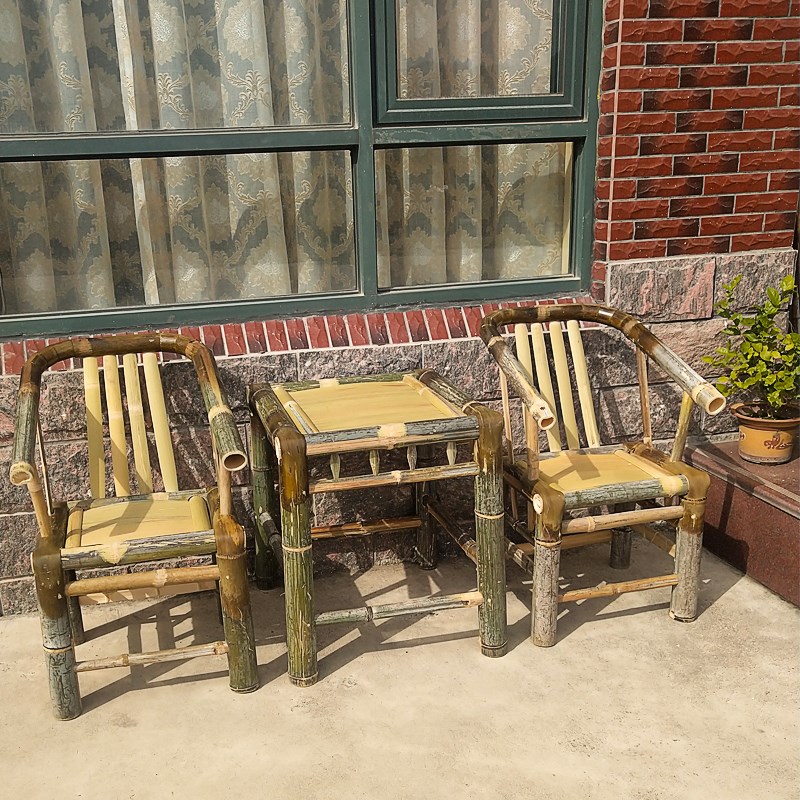 有扶手太师椅新款田园子单人靠背椅老人座椅家用现代简约竹制