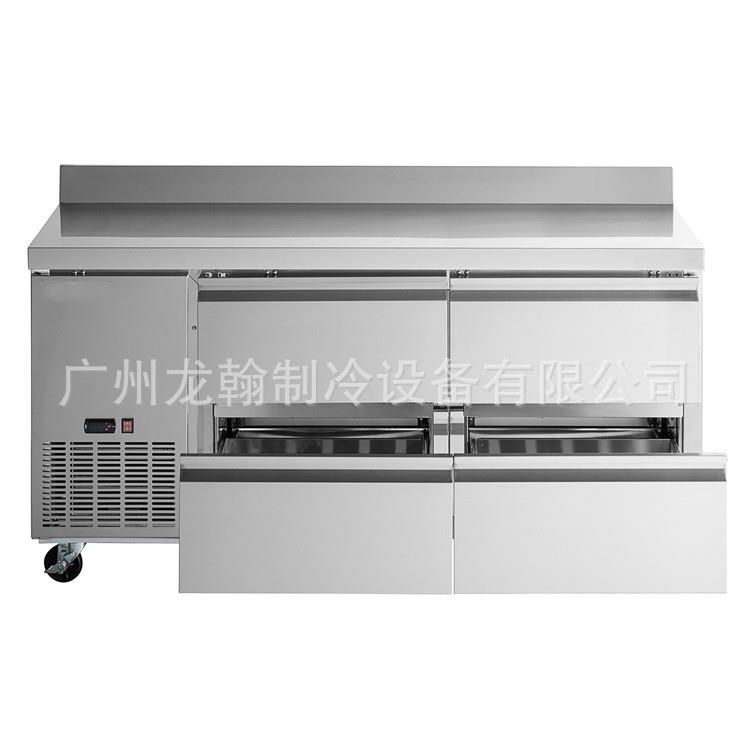 商用厨房设备不锈钢操作台冰柜保鲜工作台冷藏冷冻冰箱带抽屉