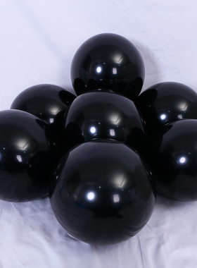 纯黑色气球5寸10寸12寸18寸36寸酒吧KTV活动装饰大小圆形乳胶汽球