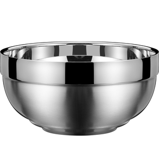 沃达美304不锈钢碗双层防烫防滑家用加厚碗儿童学生泡面碗