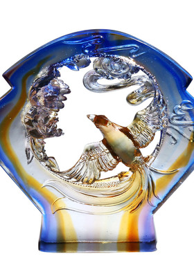 中式摆件家居饰品客厅中国风特色礼物送老外出国小礼品琉璃艺术品