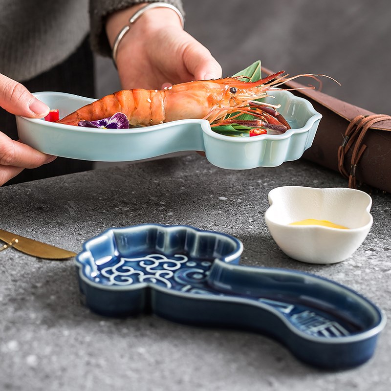 小盘子碟子家用精致中式茶点果碟盘零食碟陶瓷餐具创意凉菜小菜盘