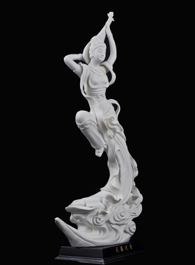 大号陶瓷人物敦煌仙女飞天仕女摆件别墅家居客厅电机柜玄关装饰品