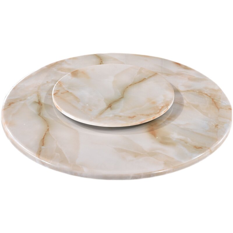 圆形长方形大理石台面板定做家用酒店餐桌茶几转盘理石台面可定制