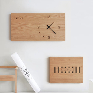 长方形 遮电箱的挂钟电表箱装饰画横版加长时钟长款挂画超长款diy