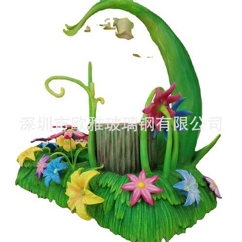 花车玻璃钢假山塑石玻璃钢动物雕塑拍照网红摆件动漫IP形象