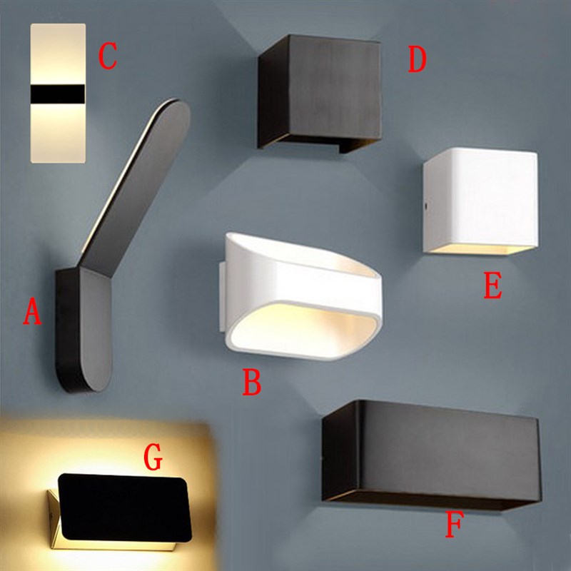 现代简约型个性客厅卧室床头壁灯灯可调光调角度酒店别墅客房夜灯