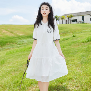 女大童夏季连衣裙2025新款儿童洋气高级感初中生女童夏款白色裙子