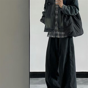 男装高级感日系夹克外套一整套休闲套装男生2024新款潮牌工装裤男