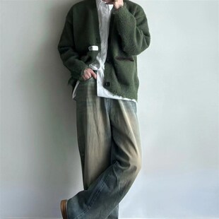 秋季套装男生日系复古夹克外套男2024新款爆款男装搭配长裤一整套