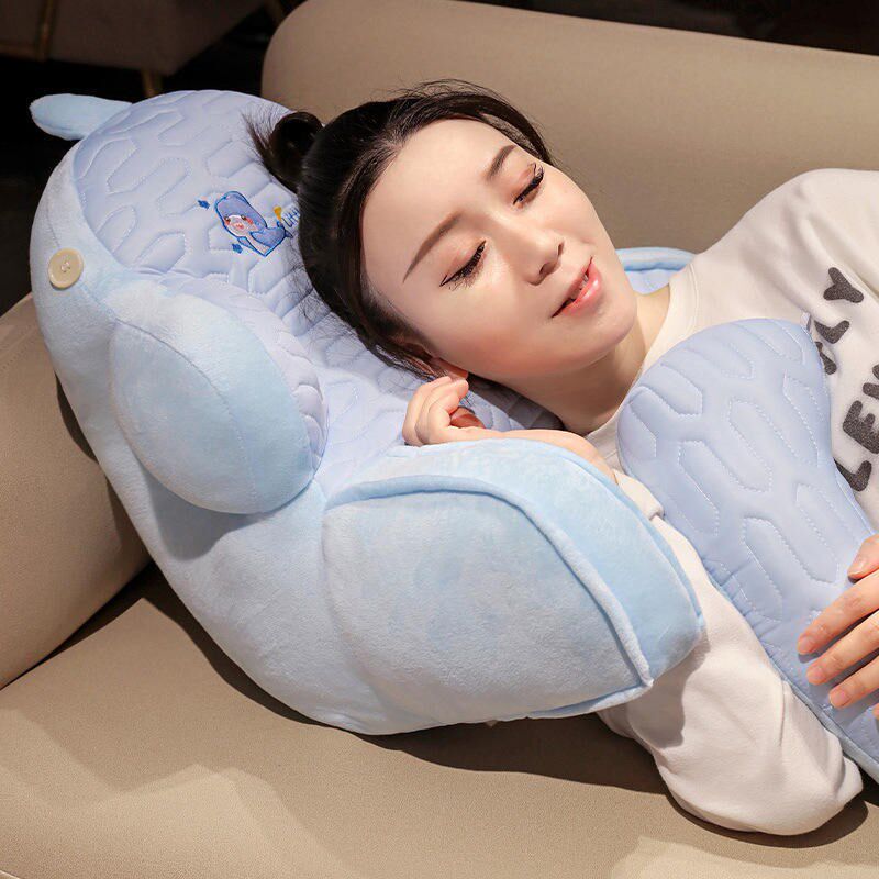 卡通乳胶腰靠床头靠软包护腰靠枕客厅沙发多功能看书靠背可拆洗