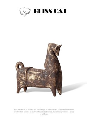 侘寂风陶瓷马摆件客厅书房玄关书柜桌面新中式装饰品乔迁新居礼物